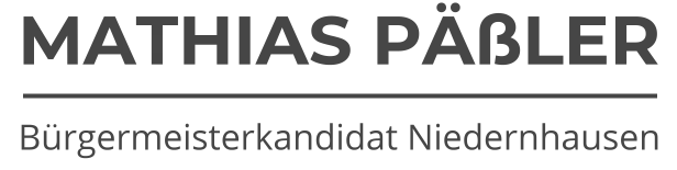 Mathias Pässler Bürgermeisterkandidat 2024 Niedernhausen Bürgermeisterwahl Logo schwarz